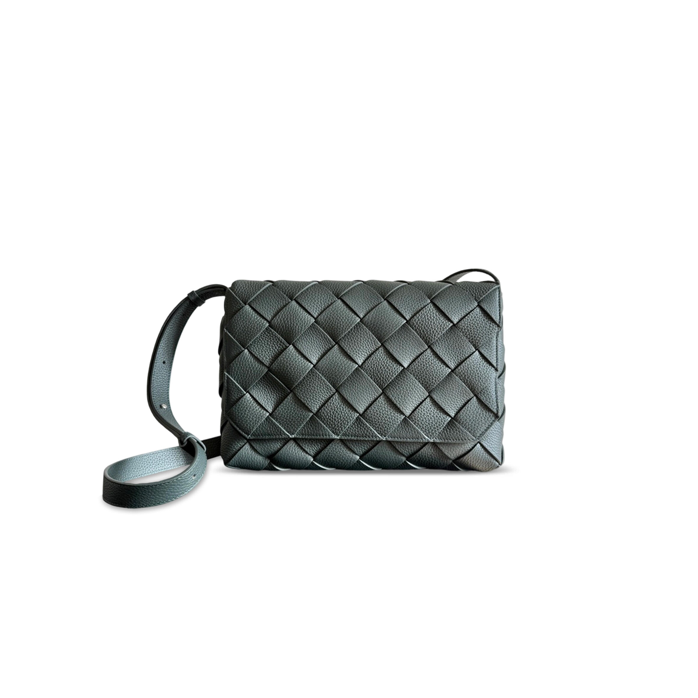 BOTTEGA VENETA LARGE DIAGO DARK GREEN 815796 (32*21.5*5cm)